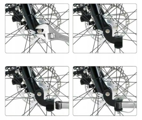 2x Zaczep Uchwyt Hak Do Przyczepki Rowerowej Uniwersalny do tylnej osi 12mm