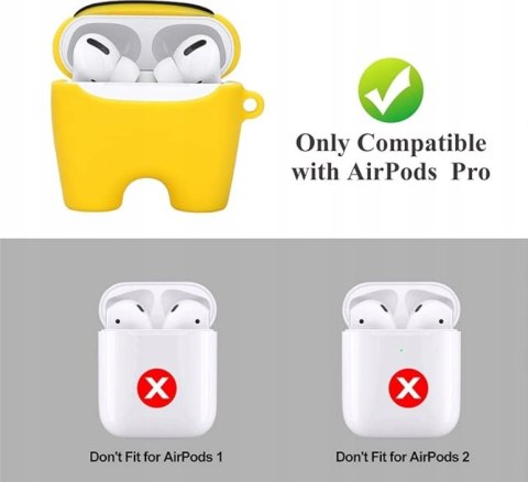 Silikonowa obudowa kompatybilna z AirPods Pro z breloczkiem